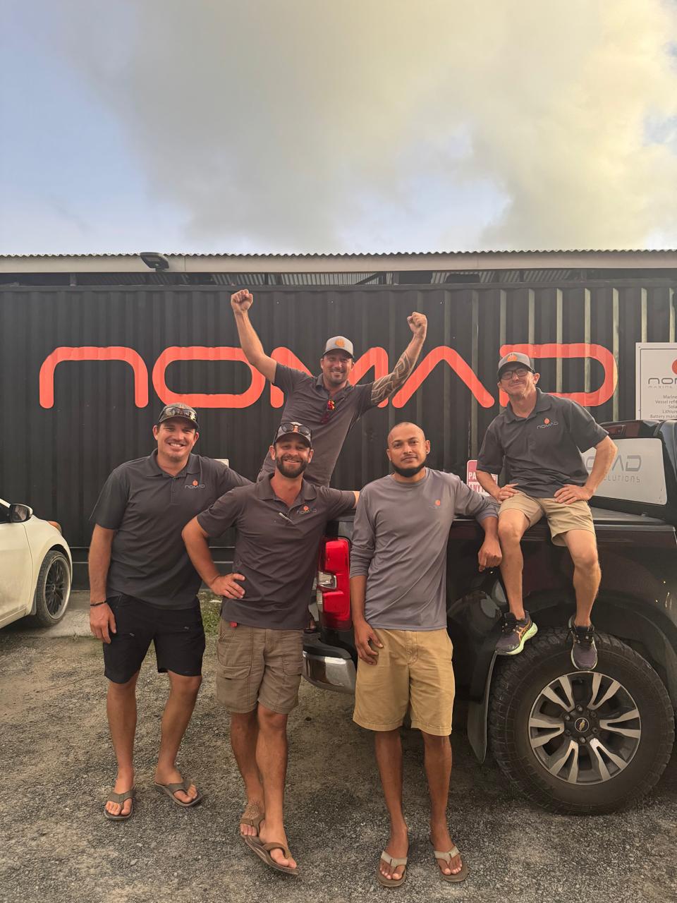 Nomad Marine Solutions crew in the Caribbean